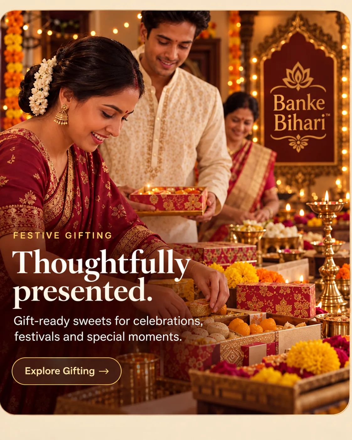 Indian festive gifting with traditional sweets