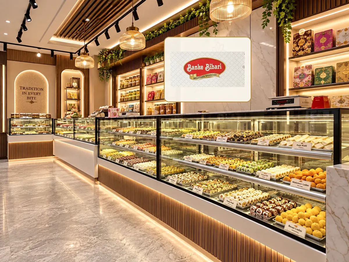 Najafgarh Road sweets showroom view 1