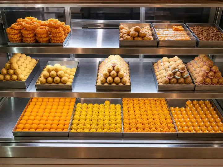 Festive sweets and gift boxes